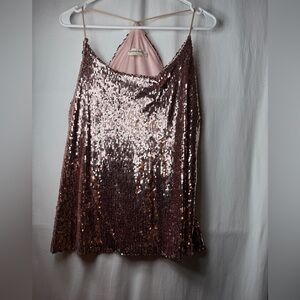 Anna Kaci Sequin Sleeveless Blouse Size Xl